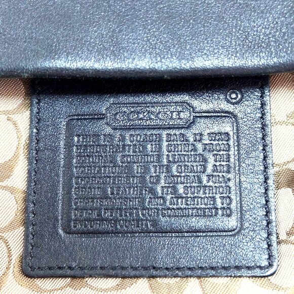 Vintage Y2K Coach Legacy Mini Dufflette Black Leather  Metal Hangtag Signature - Picture 3 of 11